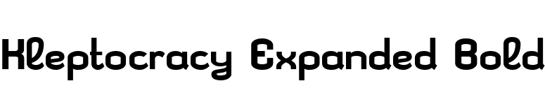 Kleptocracy Expanded Bold font preview