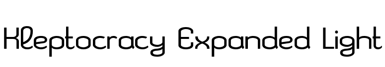 Kleptocracy Expanded Light font preview