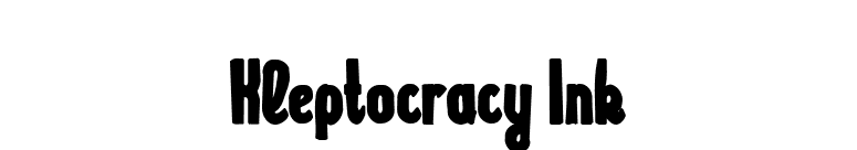 Kleptocracy Ink font preview