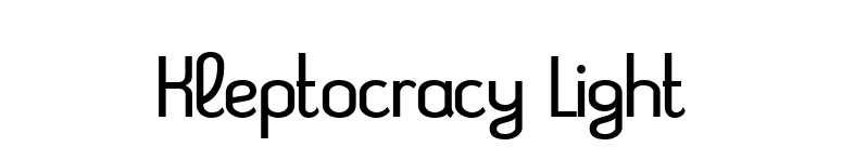Kleptocracy Light font preview