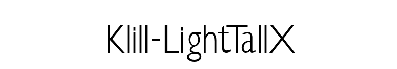 Klill-LightTallX font preview