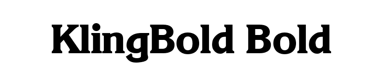 KlingBold Bold font preview