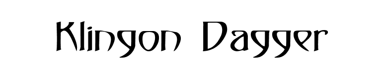 Klingon Dagger font preview
