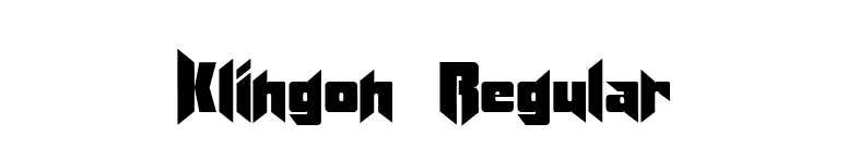 Klingon Regular font preview