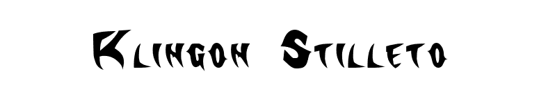 Klingon Stilleto font preview