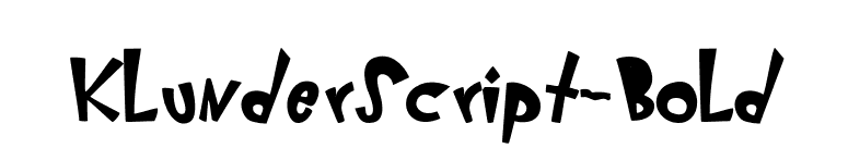 KlunderScript-Bold font preview