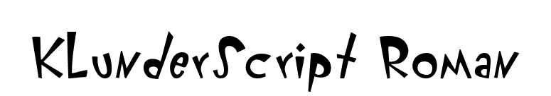 KlunderScript Roman font preview