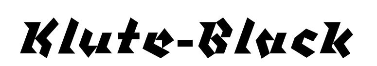 Klute-Black font preview