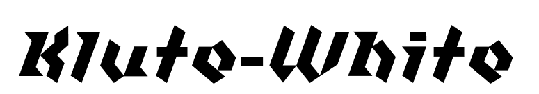 Klute-White font preview