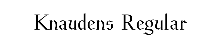 Knaudens Regular font preview