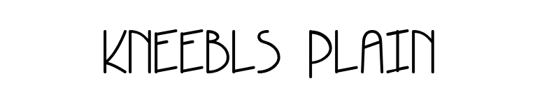 Kneebls Plain font preview