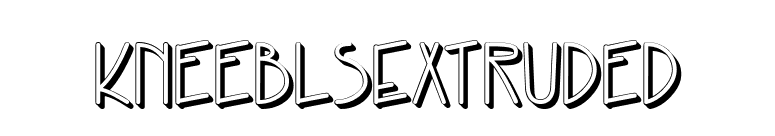 KneeblsExtruded font preview
