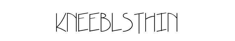 KneeblsThin font preview