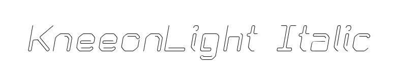 KneeonLight Italic font preview