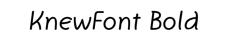 KnewFont Bold font preview