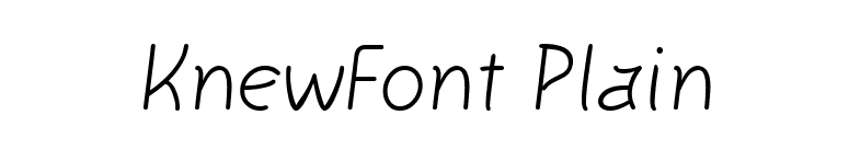 KnewFont Plain font preview