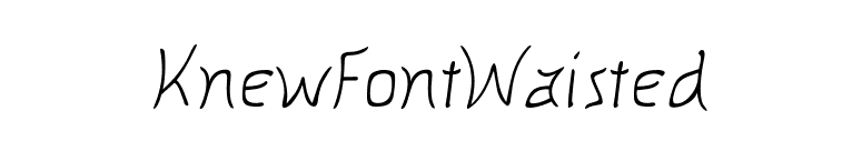 KnewFontWaisted font preview
