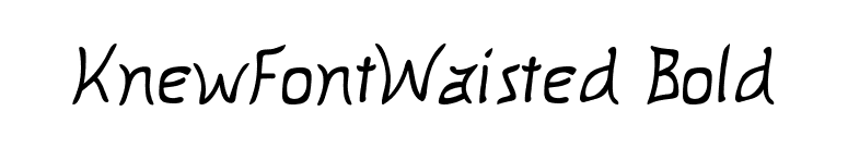 KnewFontWaisted Bold font preview