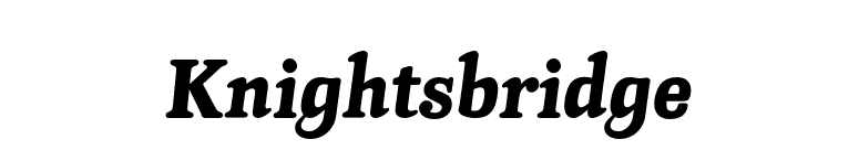 Knightsbridge font preview