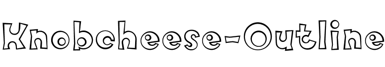 Knobcheese-Outline font preview