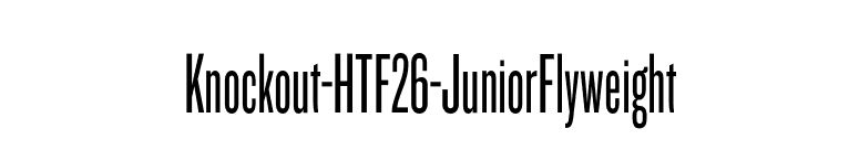 Knockout-HTF26-JuniorFlyweight font preview