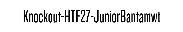 Knockout-HTF27-JuniorBantamwt font preview
