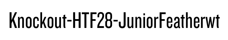Knockout-HTF28-JuniorFeatherwt font preview