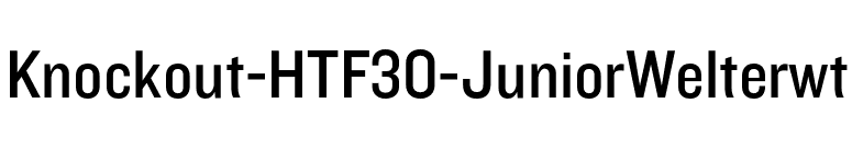 Knockout-HTF30-JuniorWelterwt font preview