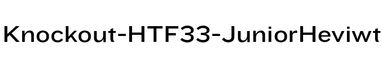 Knockout-HTF33-JuniorHeviwt font preview