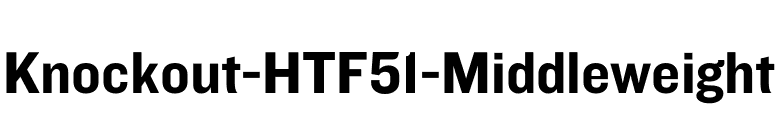 Knockout-HTF51-Middleweight font preview
