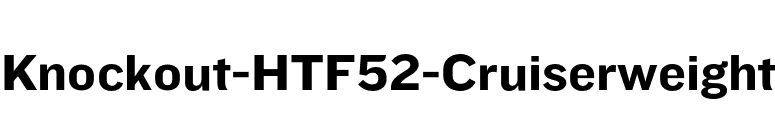 Knockout-HTF52-Cruiserweight font preview