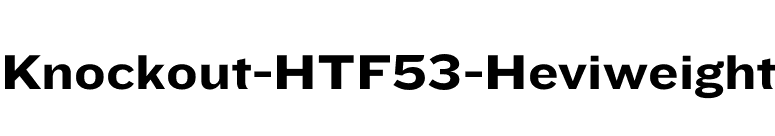 Knockout-HTF53-Heviweight font preview