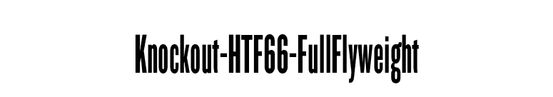 Knockout-HTF66-FullFlyweight font preview