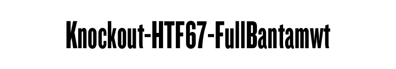 Knockout-HTF67-FullBantamwt font preview