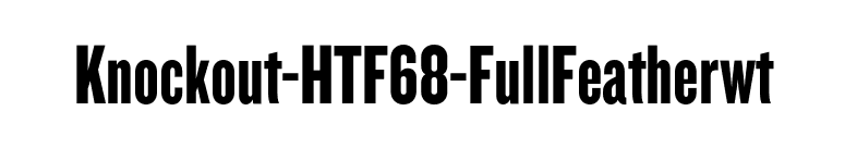 Knockout-HTF68-FullFeatherwt font preview
