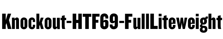 Knockout-HTF69-FullLiteweight font preview