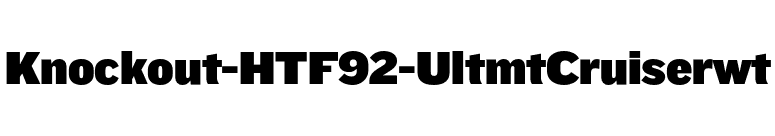 Knockout-HTF92-UltmtCruiserwt font preview