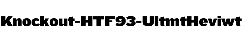 Knockout-HTF93-UltmtHeviwt font preview