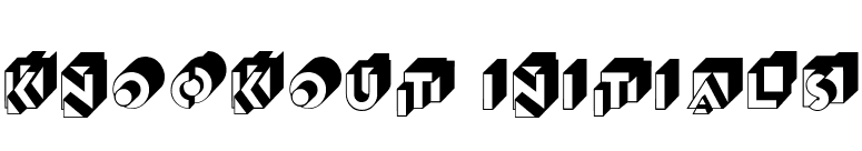 Knockout Initials font preview