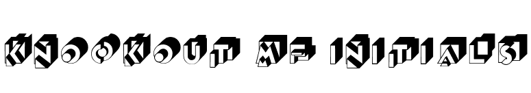 Knockout MF Initials font preview
