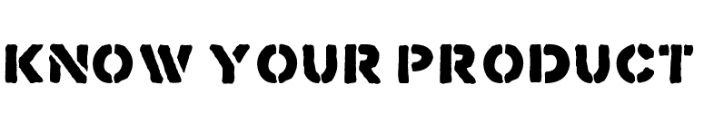 Know Your Product font preview