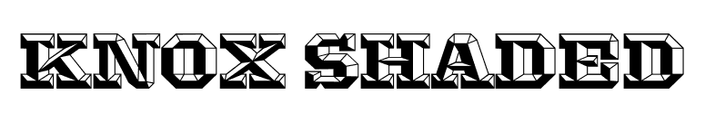 Knox Shaded font preview
