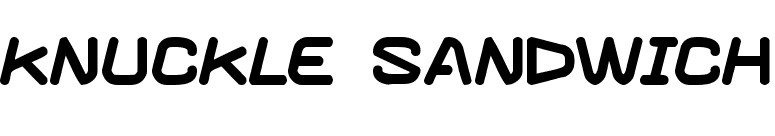 Knuckle sandwich font preview
