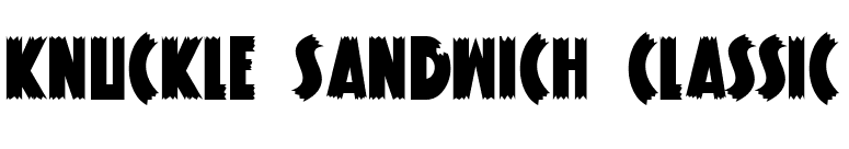 Knuckle Sandwich Classic font preview