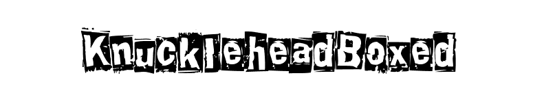 KnuckleheadBoxed font preview