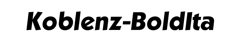 Koblenz-BoldIta font preview