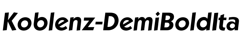 Koblenz-DemiBoldIta font preview