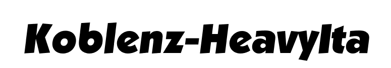 Koblenz-HeavyIta font preview