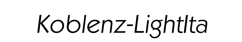 Koblenz-LightIta font preview