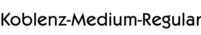 Koblenz-Medium-Regular font preview
